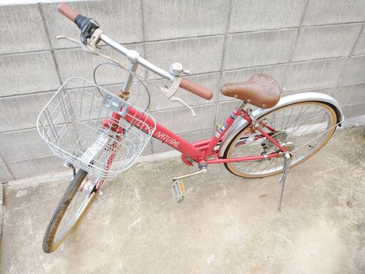 赤色子供自転車ギア付き前かご鍵付きサイズ24引き取り可能な方 Kazu 横浜の子供用自転車の中古あげます 譲ります ジモティーで不用品の処分