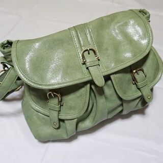 ２ＷＡＹ緑のショルダーハンドバッグ