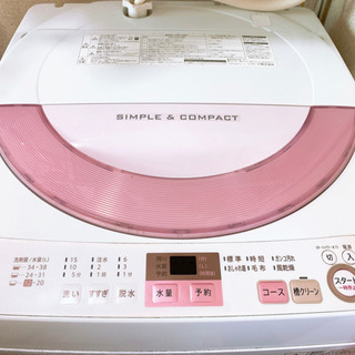 洗濯機(2016年製)SHARP 6キロ