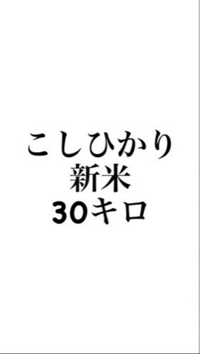 令和２年 新米 こしひかり コシヒカリ 30キロ お米 コメ