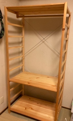 無印良品パイン材ユニットシェルフ ワードローブ ゆうき 武蔵小杉の収納家具 タンス 衣類収納 の中古あげます 譲ります ジモティーで不用品の処分