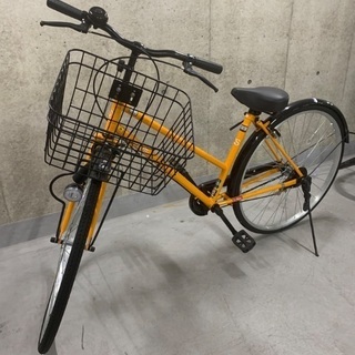 【ほぼ新品】シティサイクル　27インチ　オレンジ