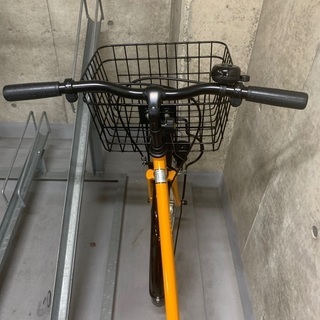【ほぼ新品】シティサイクル　27インチ　オレンジ