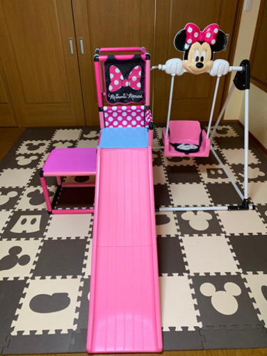 新品即決 ミニーとあそぼう すべり台 ジム ブランコ ベビージム