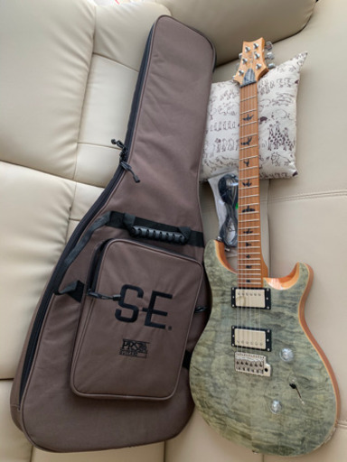 PRS SE Custom 24 Roasted Maple Trampas Green ロックペグ付