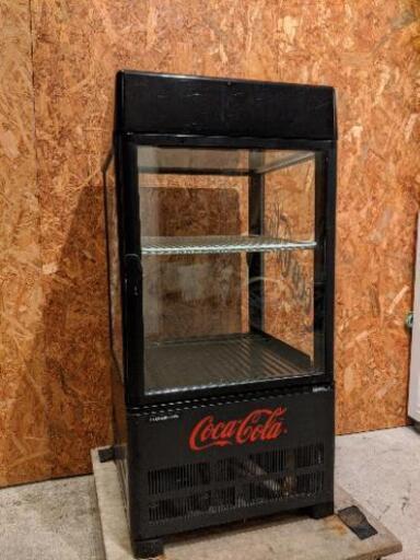 【売約済み】希少　レア　Coca-Cola　サンデン 冷蔵ショーケース 卓上型 前後扉 AG-LI54XE　4面ガラス 有効内容積54L コカ・コーラ ロゴ入　検　冷蔵ケース　販促品　什器　非売品　ジャンク品