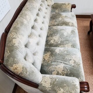 年末大特価 karimoku カリモク家具 (株) 金華山張 ソファー テーブル 4点 セット UP7973 UP7970 ネオロマン色 豪華 役員室 応接室用 日本製