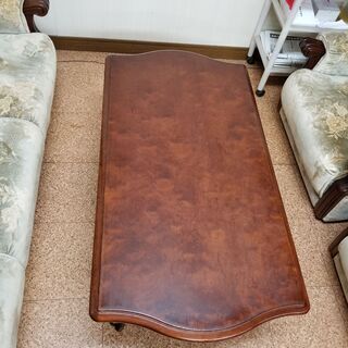 年末大特価 karimoku カリモク家具 (株) 金華山張 ソファー テーブル 4点 セット UP7973 UP7970 ネオロマン色 豪華 役員室 応接室用 日本製