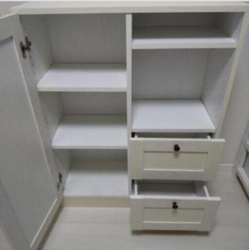 本棚 扉付き 引き出し付き ニトリ 棚 Blue 郡山の家具の中古あげます 譲ります ジモティーで不用品の処分