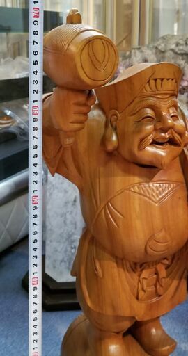 公式ファッションブランド通販サイト 特別価格販売！天然木一刀彫大黒天 五穀豊穣、財運の神様 農業や その他