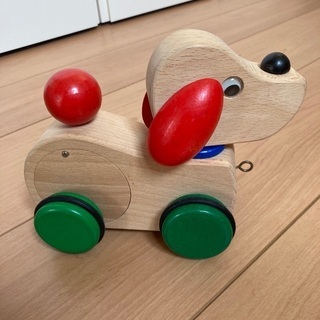 木のおもちゃ   オルゴール  犬