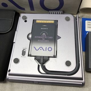 SONY VAIO システムリカバリ対応　PCカード接続　PCGA-CDR51（読込20倍速/書込4倍速）　箱＆ポーチ付きフルセット② - パソコン