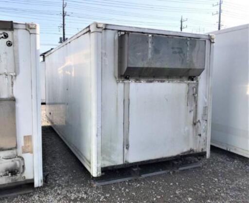 【新品の鍵付き】【床はアルミ縞板】【3t車でも配送可】保冷コンテナ 長さ約475cm×幅218cm×高さ230cmくらい 匝瑳市発 配送可  30918 新品の鍵付き】【床はアルミ縞板】【3t車でも配送可】保冷コンテナ 長