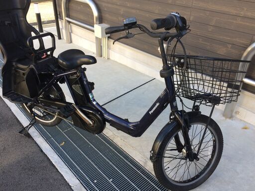 地域限定 パナソニック ギュットアニーズ 三人乗り 子供乗せ 新基準 紺