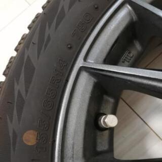 【使用3ヶ月】軽自動車　スタッドレスタイヤ+ホイール×4本セット