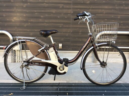 地域限定　ブリヂストン　アシスタ　新基準　子供乗せ　8,1AH　茶　ナチュラ　ビビ　神戸市　電動自転車