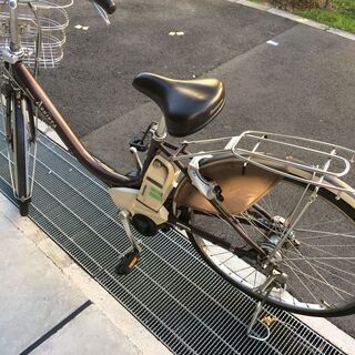 地域限定 ブリヂストン アシスタ 新基準 子供乗せ 8,1AH 茶 ナチュラ 
