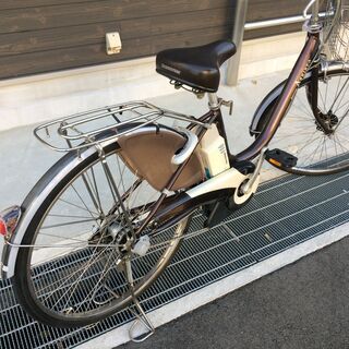 地域限定 ブリヂストン アシスタ 新基準 子供乗せ 8,1AH 茶 ナチュラ 