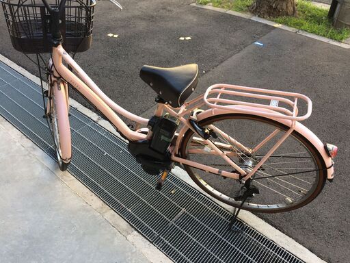 地域限定　ブリヂストン　アシスタポルク　新基準　子供乗せ　8,7AH　ピンク　ナチュラ　ビビ　神戸市　電動自転車