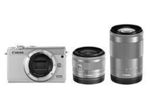 Canonミラーレス一眼カメラ EOS M100ダブルズームキットホワイトEOSM100WH-WZK