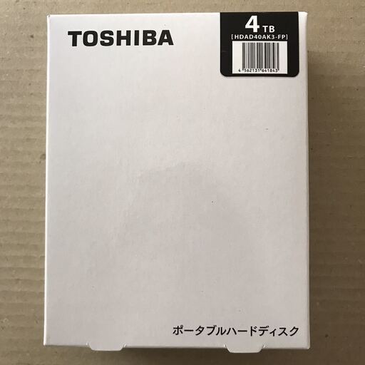 東芝 ポータブルHDD 4TB(HDAD40AK3-FP)