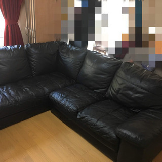 ニトリ　本革　コーナーソファ　ジャンク ニトリ本革コーナーソファー