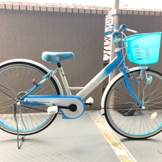 【売却済み】子供用　ガールズ自転車 24インチ　ブルー