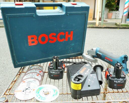 ☆ボッシュ BOSCH GWS14.4V 充電式ディスクグラインダセット◆DIY好きの方にも