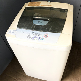 【激安】LG エルジー 4.8㌔ 全自動洗濯機 除菌・洗浄済　給...