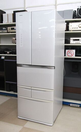 札幌市/清田区TOSHIBA ノンフロン冷凍冷蔵庫 VEGETA/ベジータ GR-F51FS(WS) シェルホワイト 510L フレンチドア 両開き 6ドア 13年製 動作品