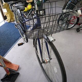 27インチ シティサイクル パンクに強いタイヤ 6段変速 カゴ カギ LED