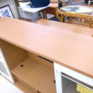 ハイタイプ テレビボード 幅166×奥行44×高さ97cm 壁面収納型