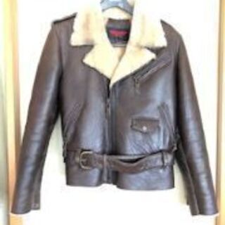 最安　リアルムートンダブルジャケット　ライダースジャケット