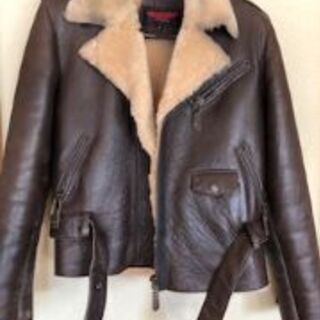 最安　リアルムートンダブルジャケット　ライダースジャケット