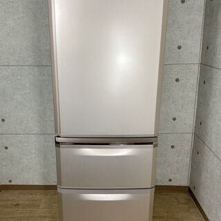 10*2 三菱 MITSUBISHI 3ドアノンフロン冷凍冷蔵庫 MR-C37Y-P 370L 15年