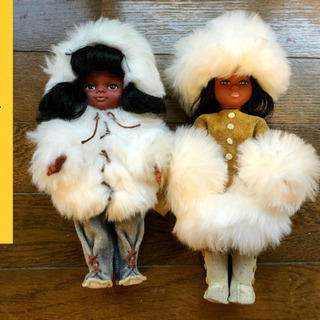 カナダのエスキモー人形２体セット