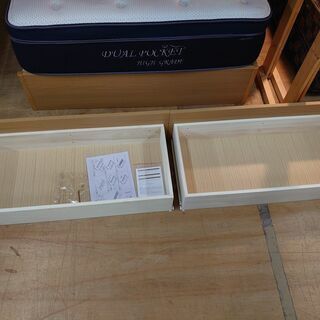 【店舗同時販売中】ニトリ　引き出し付きセミダブルベッド　HGデュアルポケットシルキー【店頭ご来店購入限定】