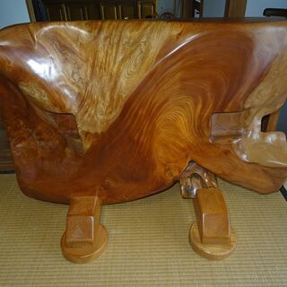 天然木☆欅／けやき／ケヤキ 衝立 ついたて 置物 オシャレ 木工工芸品