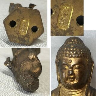 c952 銅製 仏像 観音様 厨子入り 銅器 仏教美術