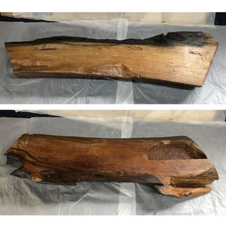 c954 黒柿 古材 板 長さ90cm 厚み8cm クロガキ 敷板 花台 盆栽台 c954 黒柿 古材 板 長さ90cm 厚み8cm クロガキ 敷板 花台 盆栽台