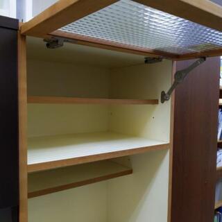 末次家具 2面食器棚 レンジボード 59幅×46×150高cm 1006-02