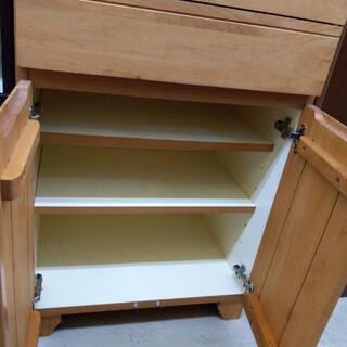 末次家具 2面食器棚 レンジボード 59幅×46×150高cm 1006-02