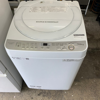 2018年製美品SHARP 7㎏「穴なし槽」だから ここまでできる。清潔!