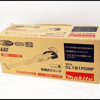 未使用 マキタ CL181FDRF 18V 3.0Ah 充電式クリーナ 青 3Ah (バッテリー +充電器付）コードレス掃除機