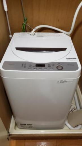 【美品】全自動洗濯機　シャープ(SHARP) ステンレス槽 5.5kg ブラウン系 ES-GE5B-T\n\n