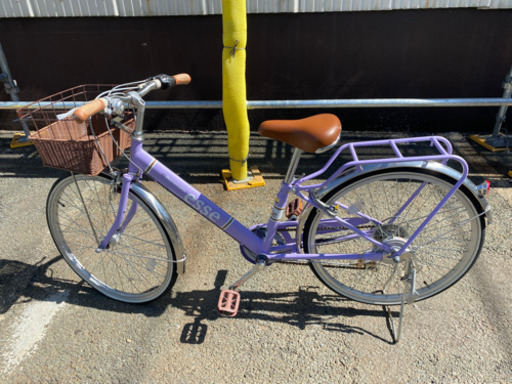 【美品】子供用自転車 エッセ 24インチ 6段変速 LEDオートライト 女の子 自転車 訳あり特価‼︎
