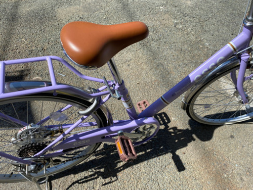 【美品】子供用自転車 エッセ 24インチ 6段変速 LEDオートライト 女の子 自転車 訳あり特価‼︎