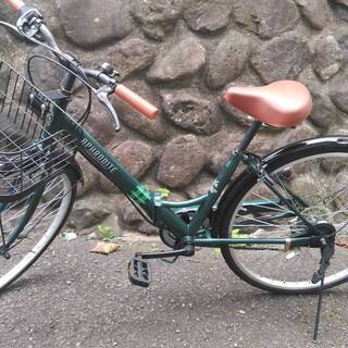 緑色の自転車　