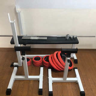 ワイルドフィット ベンチプレス ダンベル 100kgセット 赤ラバー