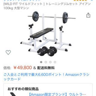 [WILD FIT ワイルドフィット ] トレーニングジムセット アイアン 100kg 大型マシン